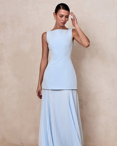 Céleste Marceline Boat-Neck Maxi Dress - close up