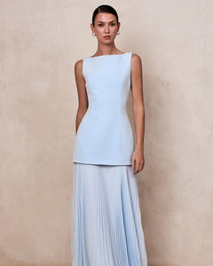 Céleste Marceline Boat-Neck Maxi Dress