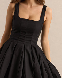 Noir Perrine Square-Neck Skater Mini Dress - styling