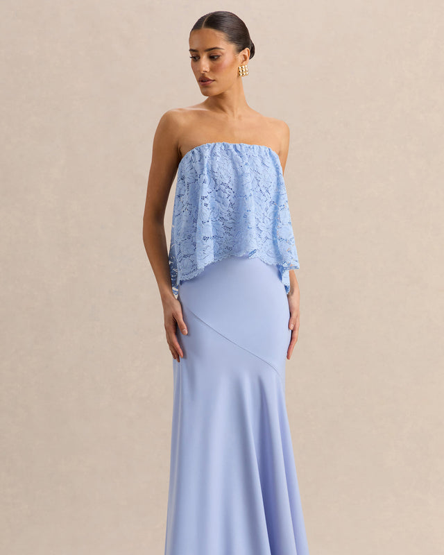 Céleste Aurélie Lace Bandeau Maxi Dress