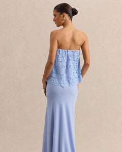Céleste Aurélie Lace Bandeau Maxi Dress - front