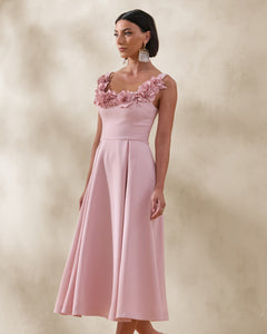 Pivoine Anaïs Scoop-Neck Midi Dress - front