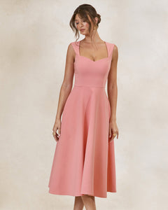 Corail Delphine Sweetheart Midi Dress - styling