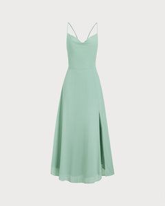 Emerald Interlude Slip Maxi Dress - detail 8