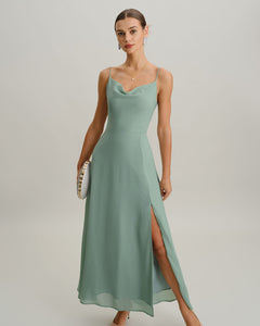 Emerald Interlude Slip Maxi Dress - detail 3