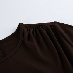 Chocolat Héloïse Ruched Wrap Mini Dress