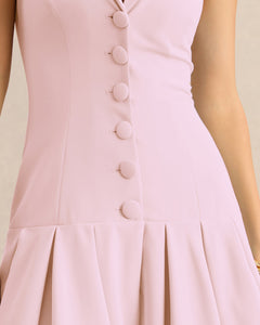 Rose Camille Plunge-Neck Midi Dress - styling
