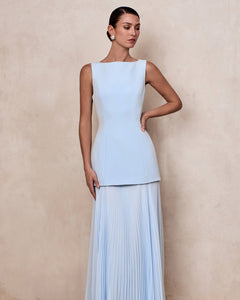 Céleste Marceline Boat-Neck Maxi Dress - front