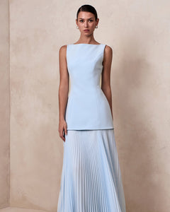 Céleste Marceline Boat-Neck Maxi Dress - detail