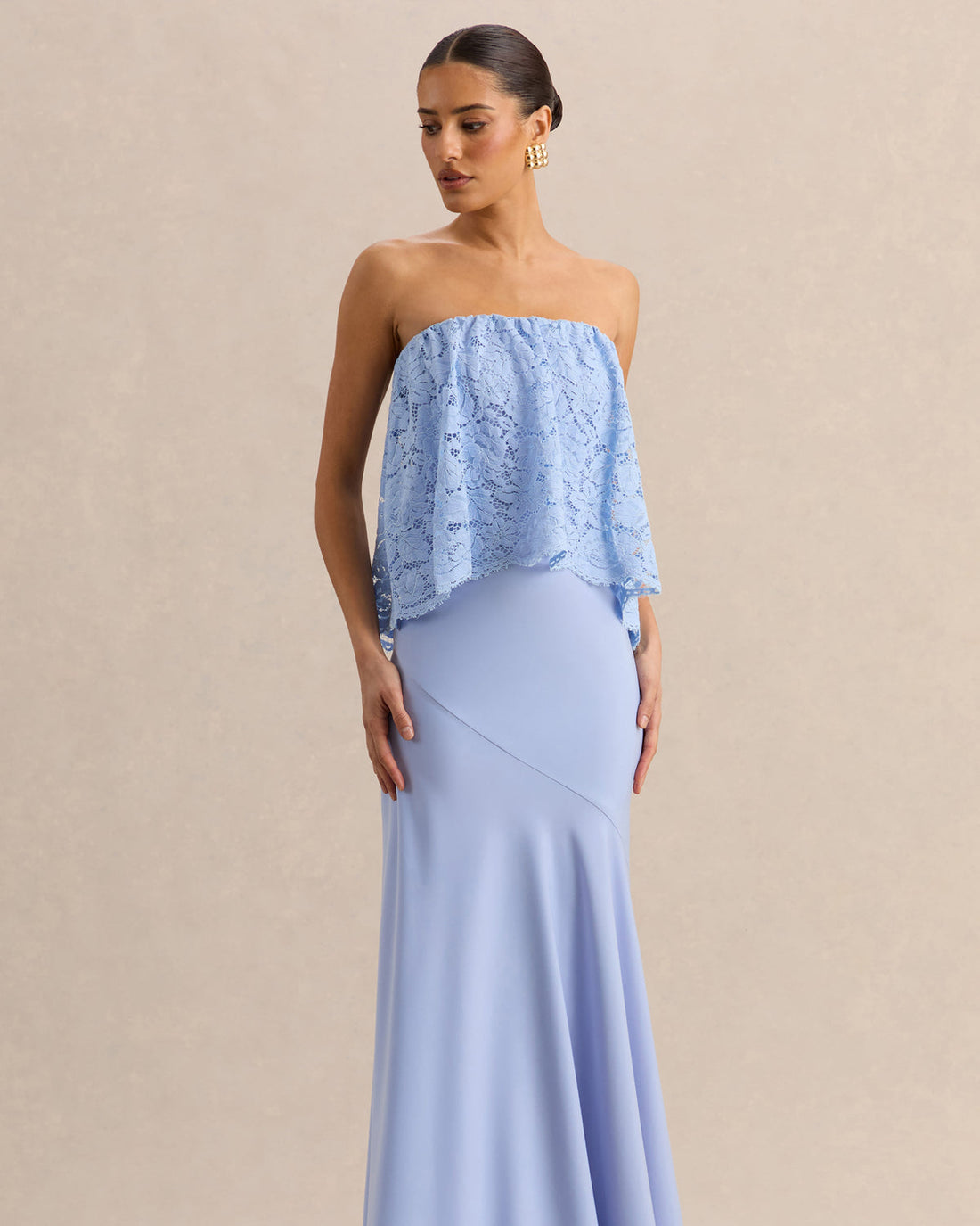 Céleste Aurélie Lace Bandeau Maxi Dress