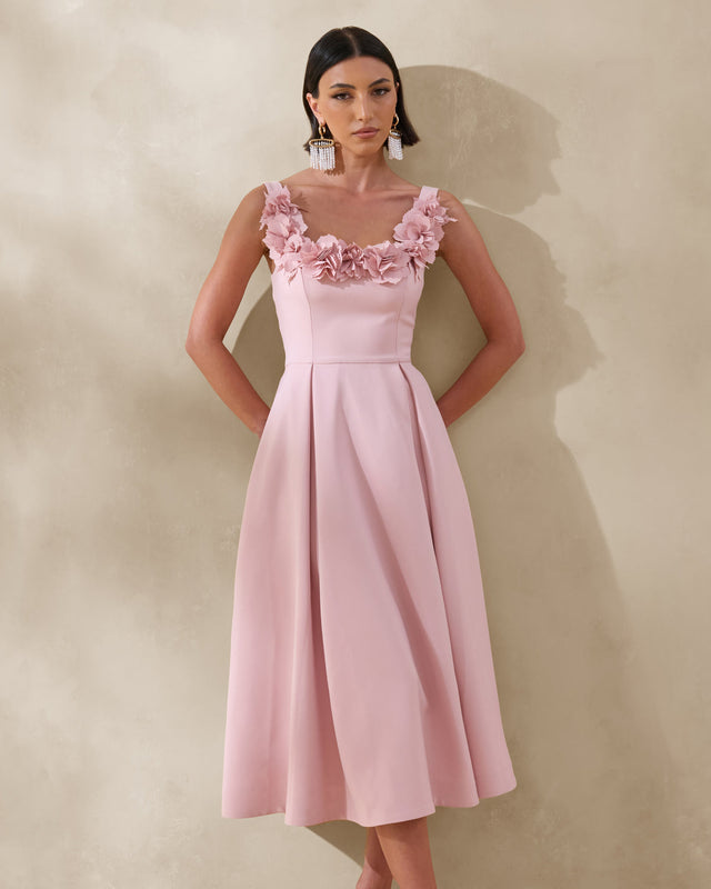 Pivoine Anaïs Scoop-Neck Midi Dress