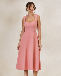 Corail Delphine Sweetheart Midi Dress