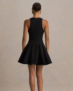 Noir Amandine High-Neck Ruffle Mini Dress - side