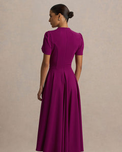 Mûre Mathilde High-Neck Puff Sleeve Midi Dress - side
