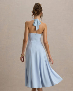 Céleste Léonie Mesh Halter Midi Dress - side