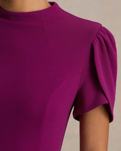 Mûre Mathilde High-Neck Puff Sleeve Midi Dress - styling