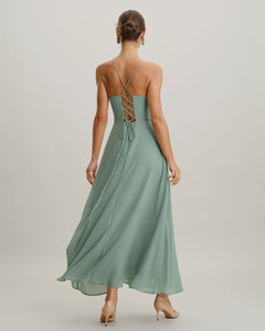Emerald Interlude Slip Maxi Dress - detail 4