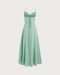 Emerald Interlude Slip Maxi Dress - detail 9