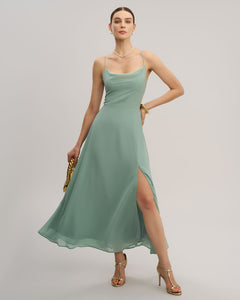 Emerald Interlude Slip Maxi Dress - detail 6