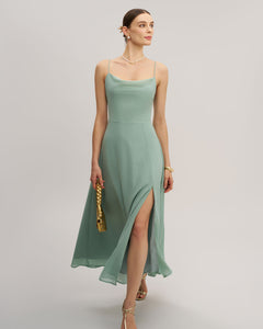 Emerald Interlude Slip Maxi Dress - detail 7