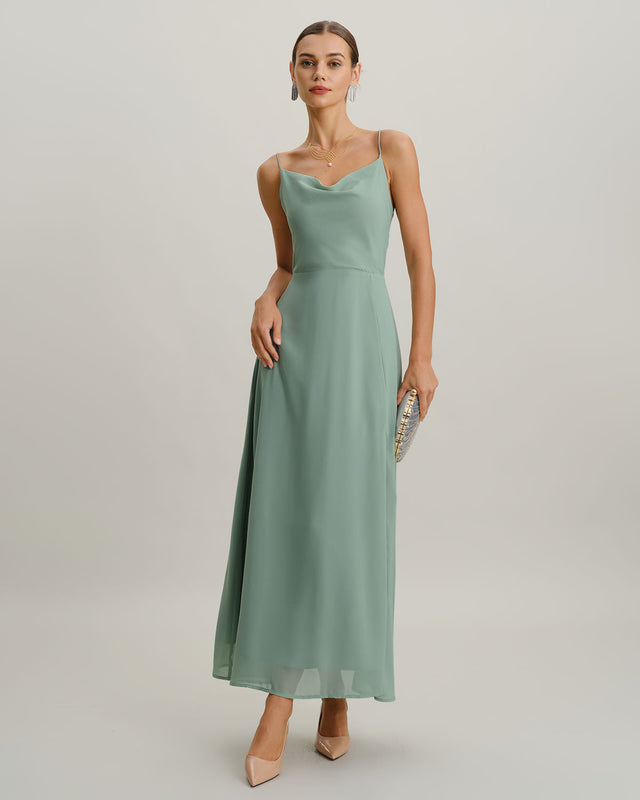 Emerald Interlude Slip Maxi Dress - detail 2